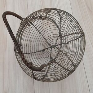 Vintage French wirework egg basket.